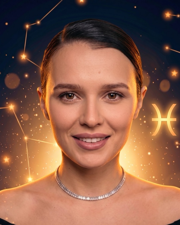 Любовь Аксёнова — портрет для фан-превью эпизода шоу «Натальная карта» с разбором натальной карты актрисы (Рыбы, Луна в Скорпионе)