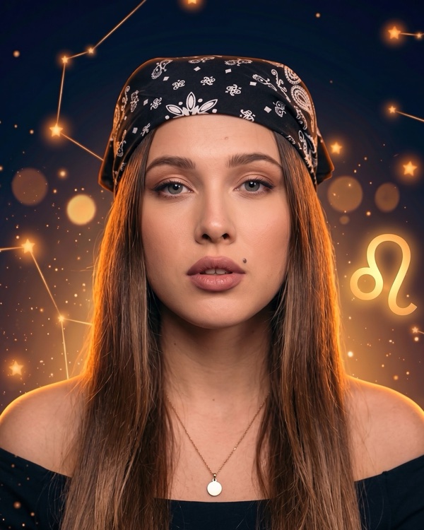 Анет Сай (Анна Сайдалиева) — портрет для фан-превью эпизода шоу «Натальная карта» с разбором натальной карты певицы и автора песен (Лев, Луна в Скорпионе)