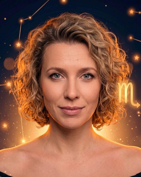 Яна Чурикова — портрет для фан-превью эпизода шоу «Натальная карта» с разбором натальной карты телеведущей и медиаменеджера (Скорпион, Луна в Козероге)