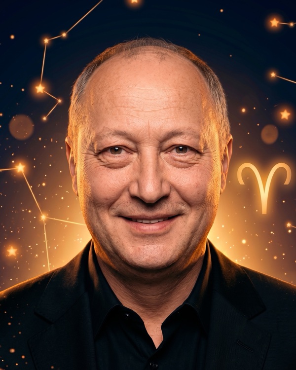 Юрий Гальцев с баяном на сцене — портрет для фан-превью эпизода шоу «Натальная карта» с разбором натальной карты актёра и артиста эстрады (Овен, Луна в Рыбах)