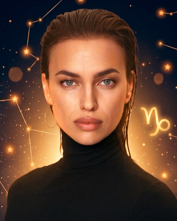 Ирина Шейк — портрет для фан-превью эпизода шоу «Натальная карта» с разбором её натальной карты (Козерог, Луна в Скорпионе)