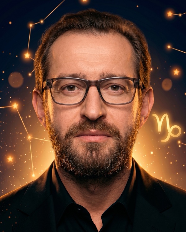 Константин Хабенский — портрет для фан-превью эпизода шоу «Натальная карта» с разбором его натальной карты (Козерог, Луна в Стрельце)